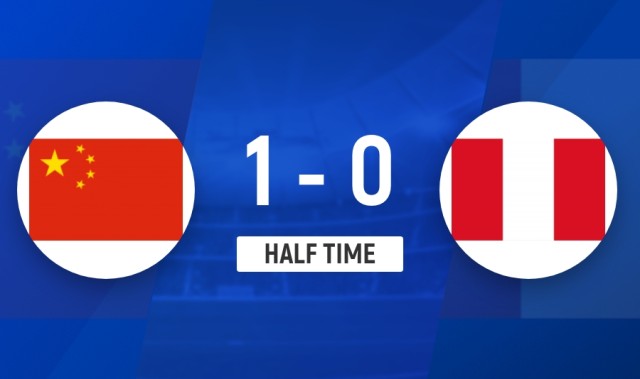 明升体育登录入口-半场-U16国足1-0秘鲁U16 刘凯源破门柯博文远射造险+失单刀